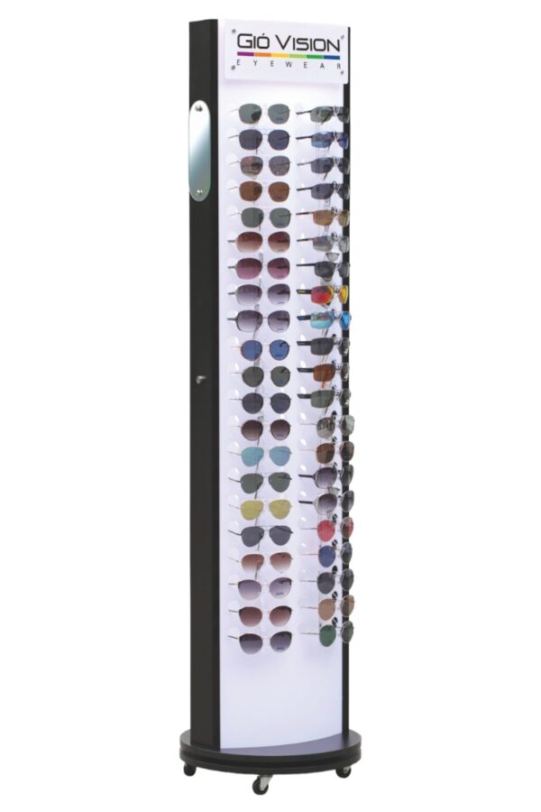 Espositore girevole da terra per occhiali da 84 paia cm. 45x45x188